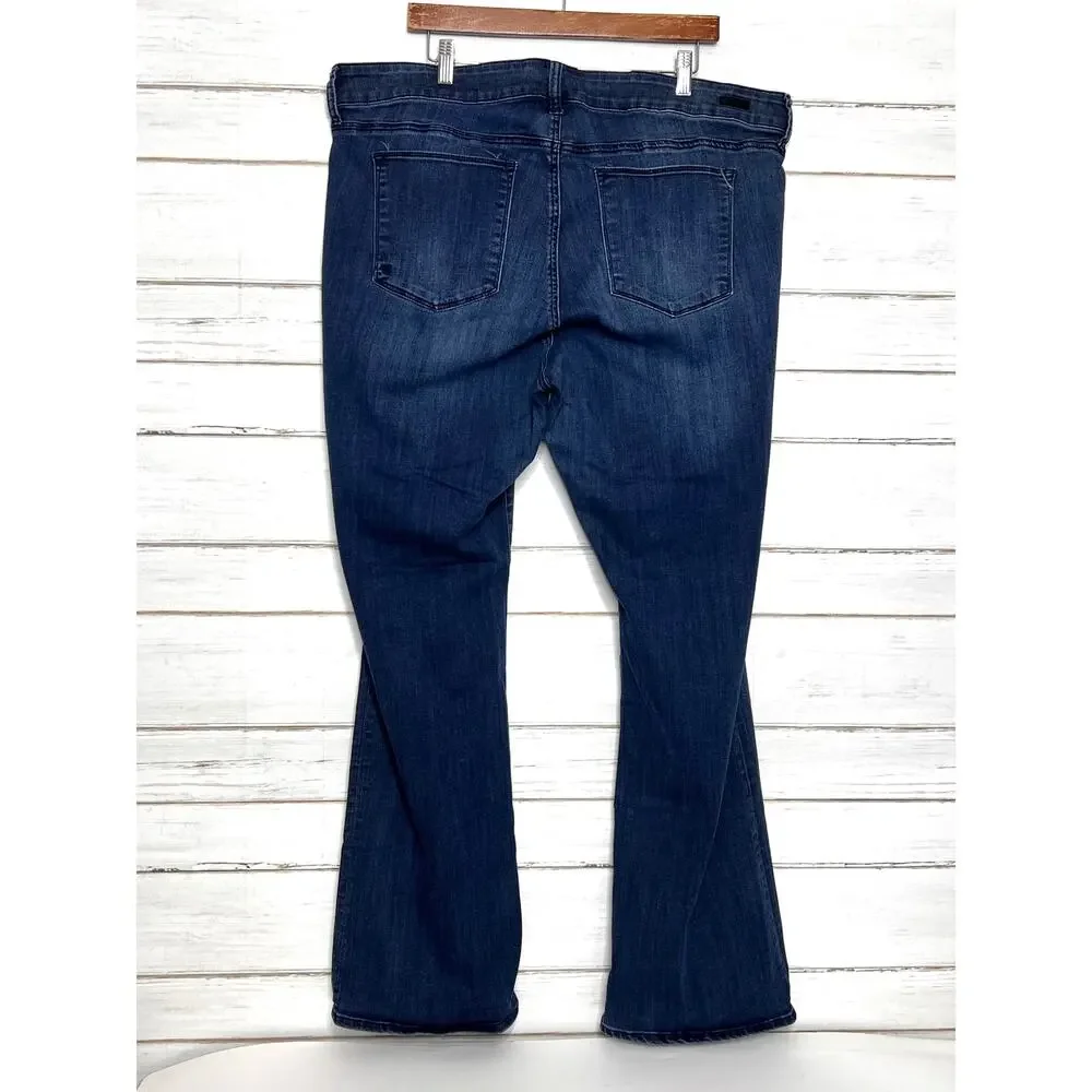 KUT from the Kloth Plus Size 22W Dark Wash Bootcut Jeans Stretch Denim